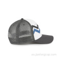 Gorra de camionero de 5 paneles para hombre con logo de goma